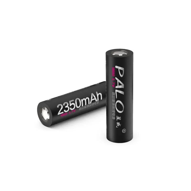 2 шт 18650 3,7 V 2350 mAh 18650 литиевая аккумуляторная батарея для литий-ионной батареи Palo - Цвет: Черный