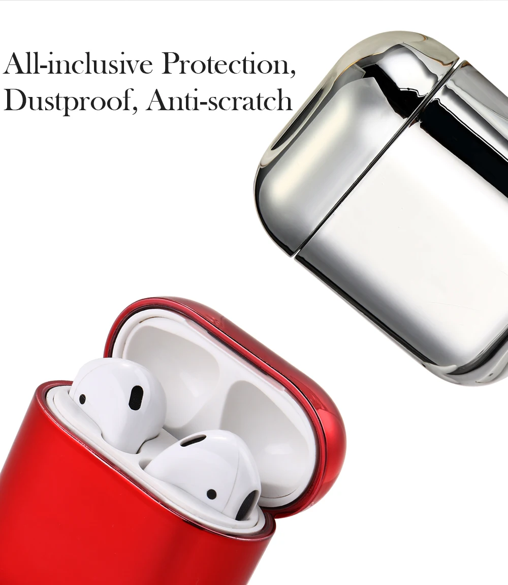 Чехол для Airpods 2 чехол s с гальваническим покрытием Жесткий Чехол Для Air pods 2 роскошные золотые противоударные наушники Чехлы аксессуары для кожи