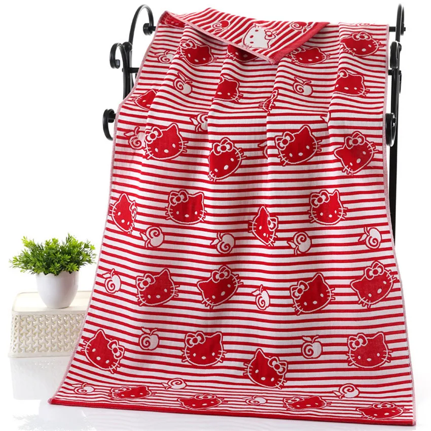 

Cartoon cute kitten pet pattern bath towel children super absorbent 70*140 cm beach towel bathroom boy girl bath towel