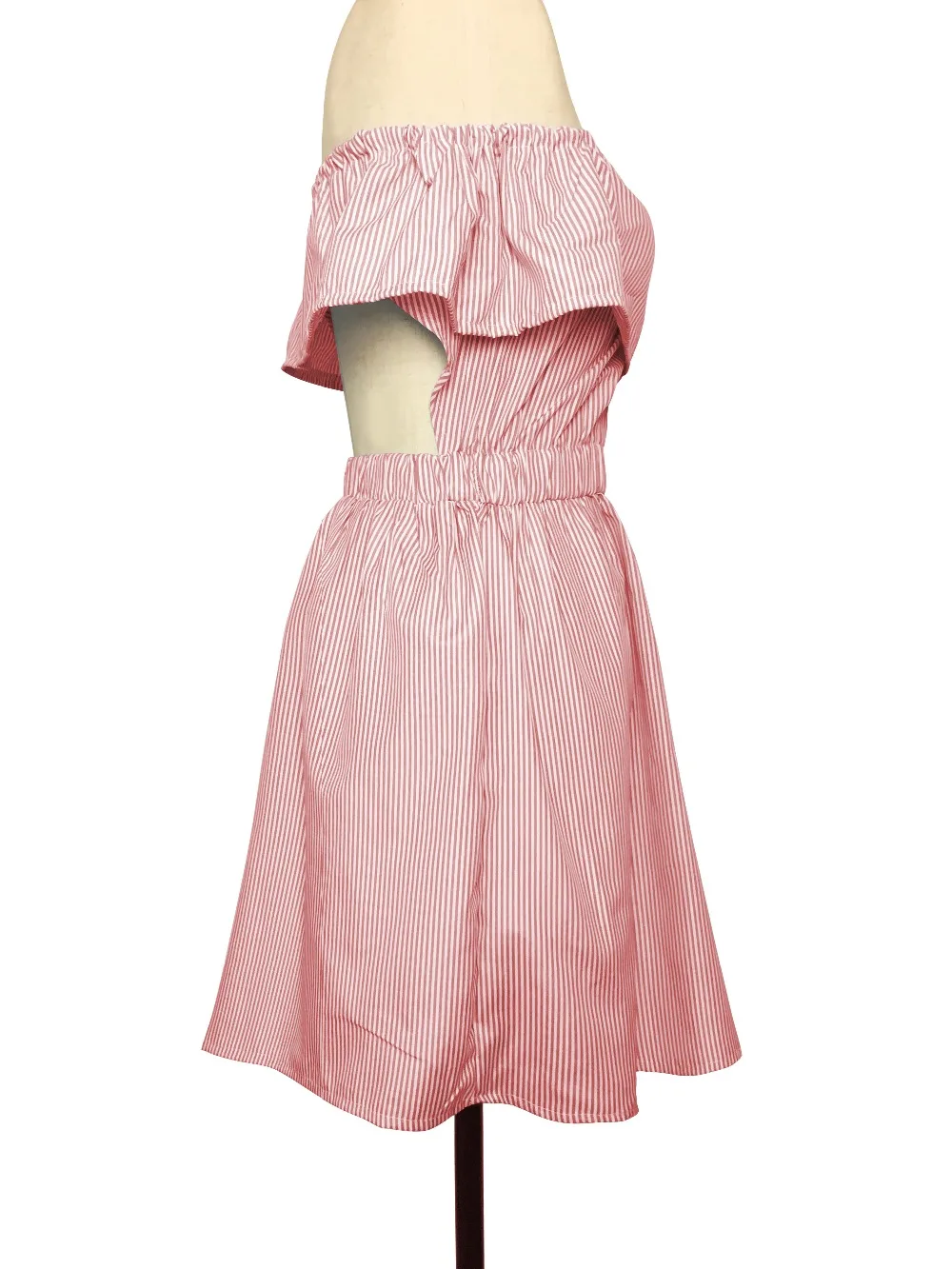 Летнее женское платье Fit and Flare спинки Vestido для девочек без бретелек Вечерние Slash