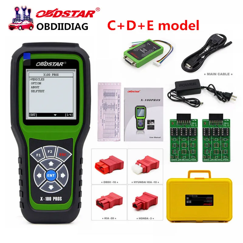Программатор для ключей OBDSTAR X100 PROS C + D E с адаптером EEPROM IMMO одометр OBD замена X 100