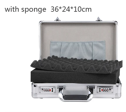 silver with sponge Инструмент из алюминиевого сплава для ремонта камеры инструмент для фотографии держатель чехол для хранения коробка Сверхмощный кейс с пенопласт - Цвет: silver with sponge
