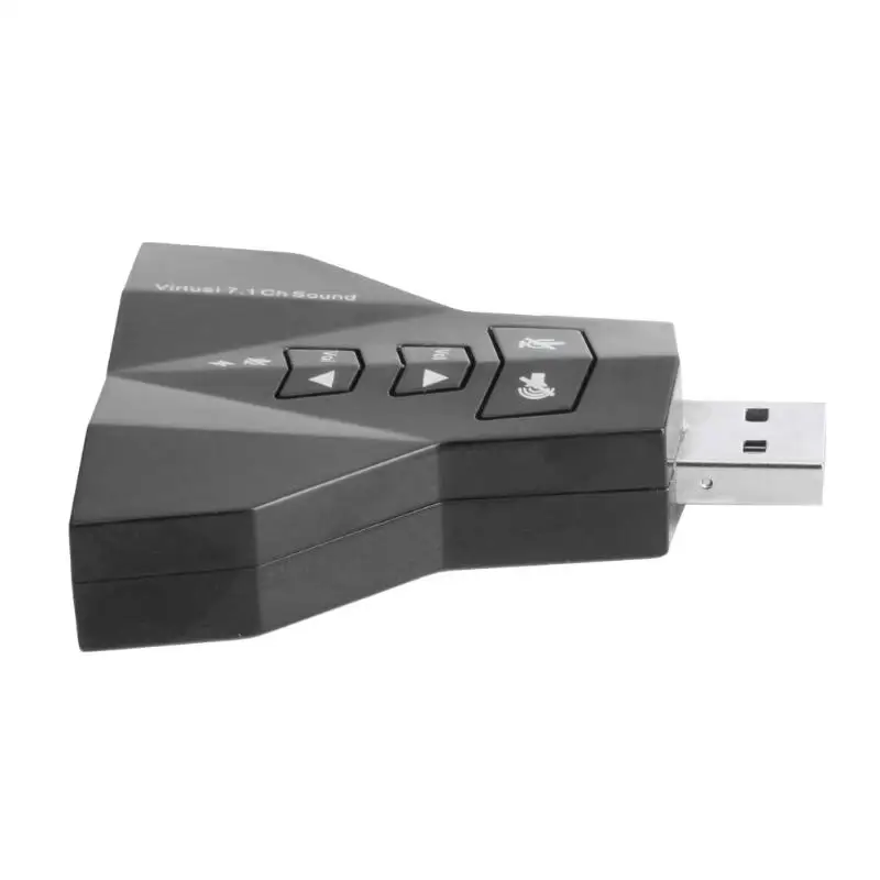 USB звуковая карта двойной микрофон гарнитура 3D Аудио карта конвертер Звуковая карта Виртуальная 7,1 канал USB 2,0 аудио адаптер