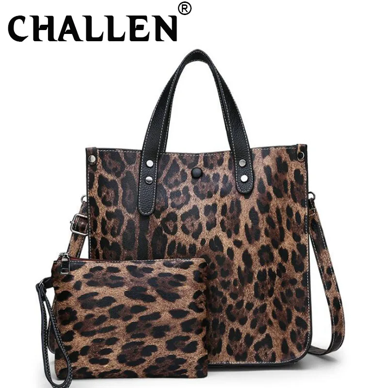 2 шт./компл. новые сумки женские с леопардовым принтом дизайнерские вместительные