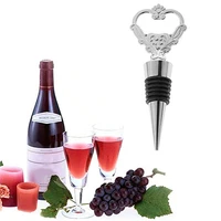 decorative elegant heart shape wine bottle stopper red wine storage twist cap sealed plug for wedding party