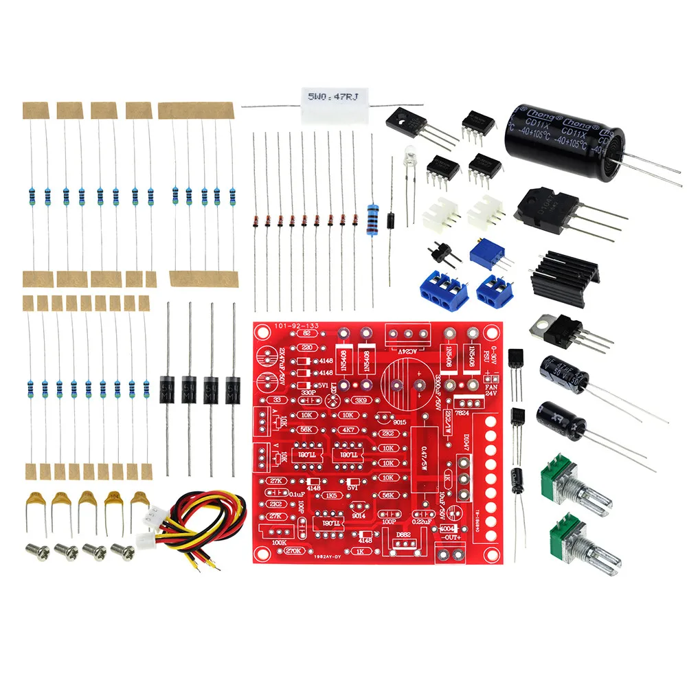 0-30 в 2mA-3A DC Регулируемый источник питания DIY Kit непрерывный регулируемый ток ограничитель защиты для школы, образования, лаборатории