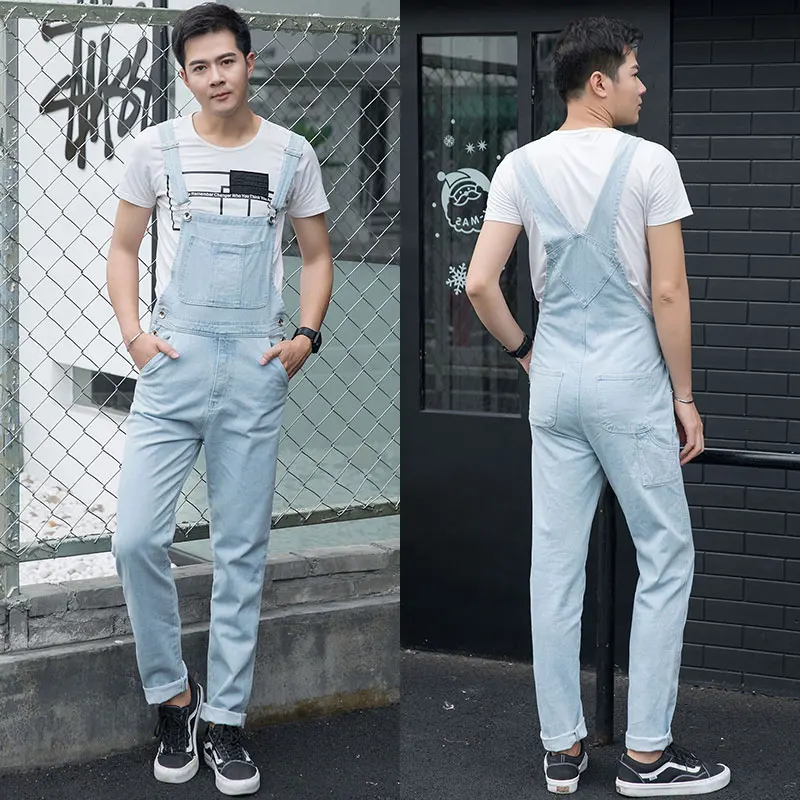 2019 Весна Новый светло-голубой белый мужской Джинсовый джемпер брюки мужские
