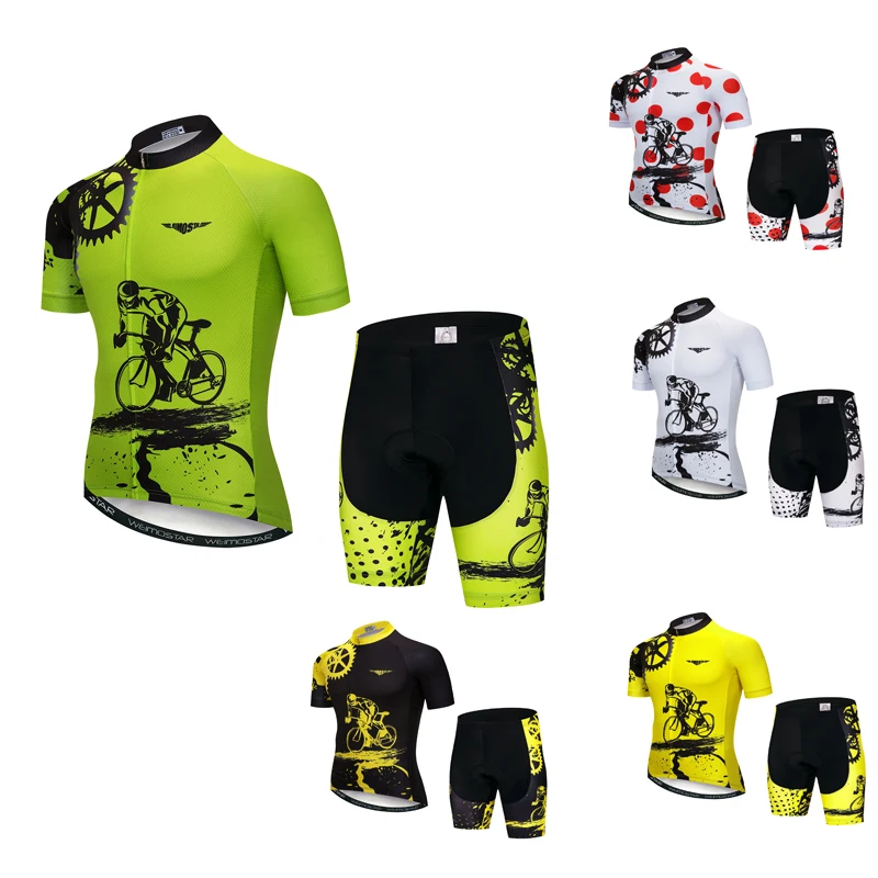Men's Cycling jersey set Reflective cycling clothing bike team clothing Maillot Ciclismo MTB Wear Bicycle Cycling Clothing