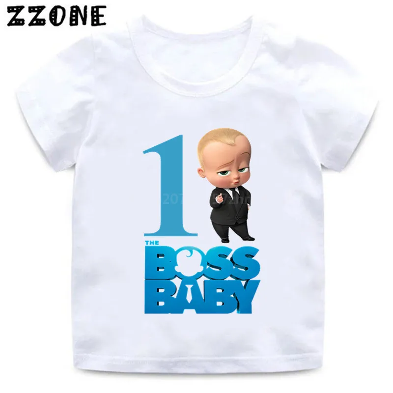 Футболка с принтом «The Boss Baby» для мальчиков и девочек 1-9, детская одежда в подарок на день рождения, Детская забавная футболка с рисунком, HKP5268