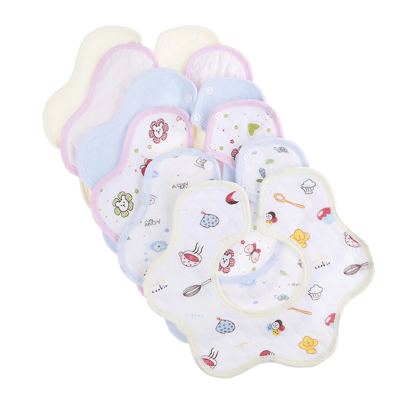 Мягкие круглые модные детские нагрудники в цветочном стиле детская бандана для