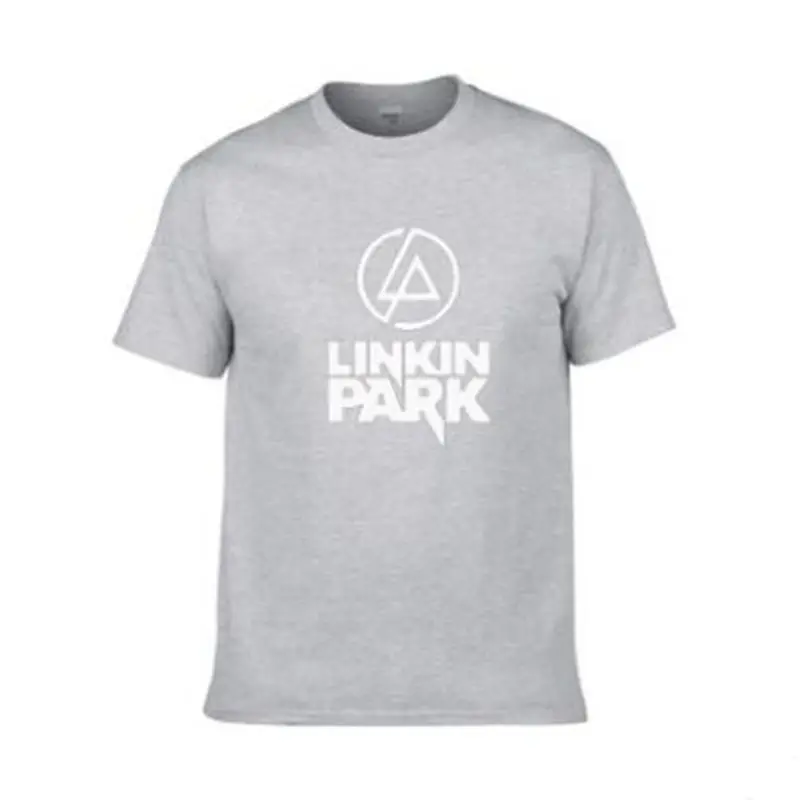 Армейский зеленый Модные футболки с буквенным принтом, футболка Linkin Park Band, женская и мужская летняя и осенняя футболка, футболки - Цвет: Армейский зеленый