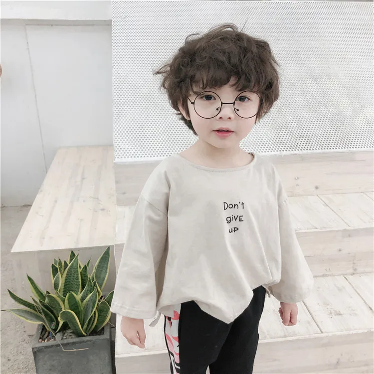 Одежда для маленьких девочек новинка весны 2019 детская одежда хлопковая Футболка