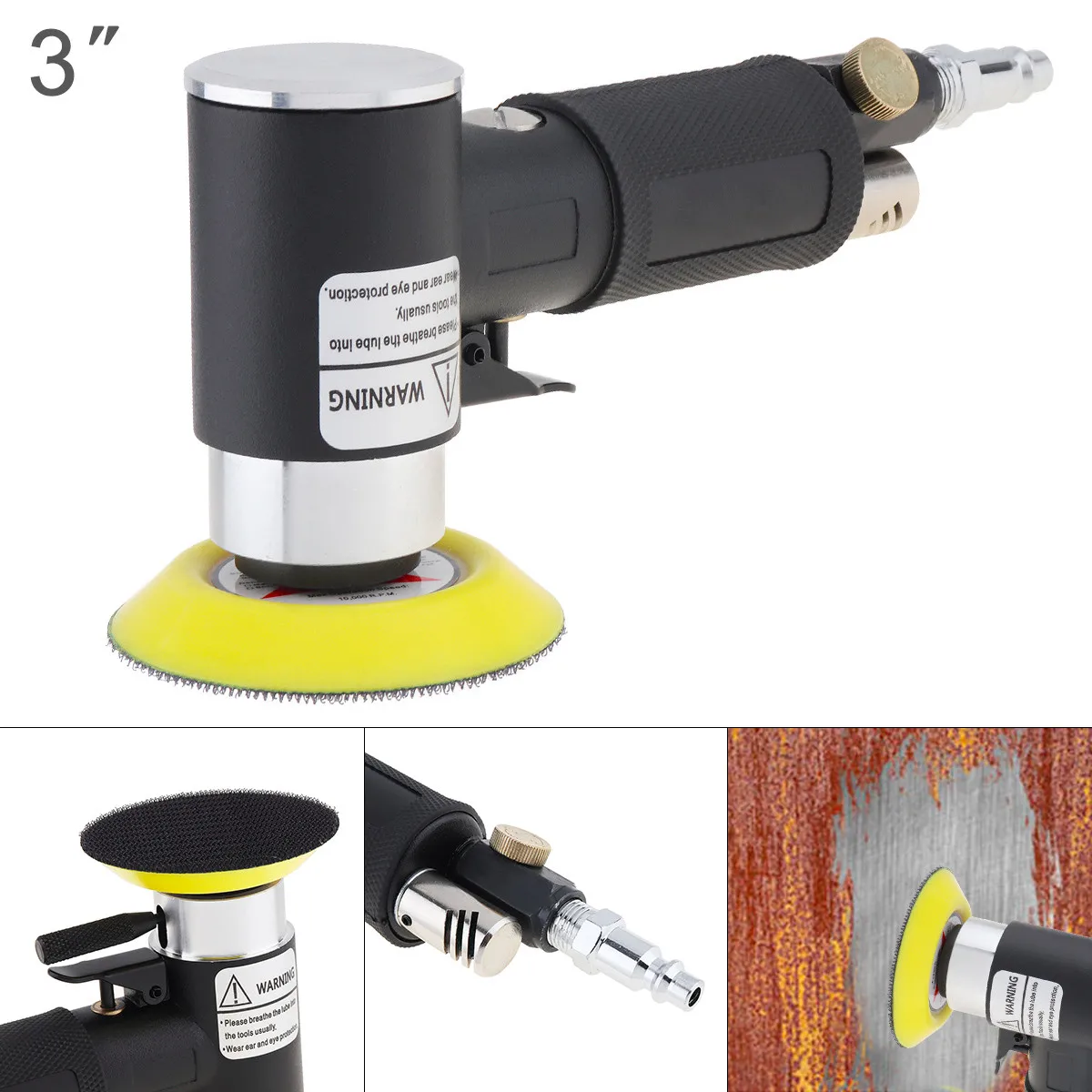 3 дюймовый эксцентриковый высокоскоростной пневматический шлифовальный станок