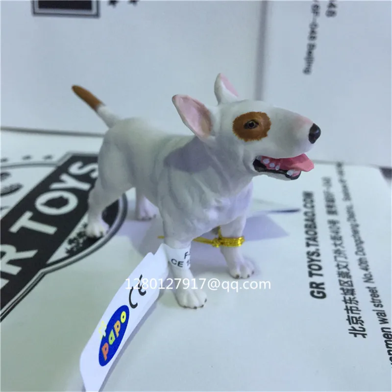 Cute Puppy Statue Simulation DOG Bull Terrier Creative Home Decor Action Figure Collectible Model Toy Valentines Gift 9CM P1156 | Игрушки и