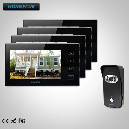 HOMSECUR 7&quot Wired Video Door Entry Security Intercom with One Button Unlock TC021-B Camera +TM704-B Monitor | Безопасность и