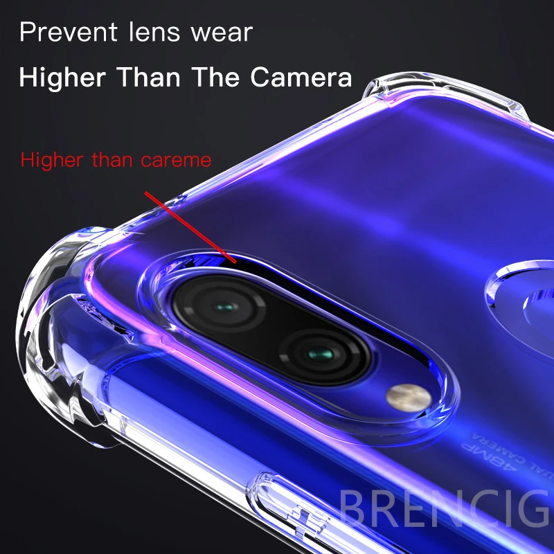Для Redmi 5A 4X Note 7 5 Небьющийся прозрачный защитный чехол и для Xiaomi 8 9 SE силиконовый