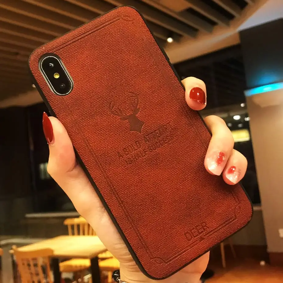 Business Leather Phone Case For iPhone X 7 8 6 6S Plus Simple Pattern iPhoneX Back Cover Thin Coque |