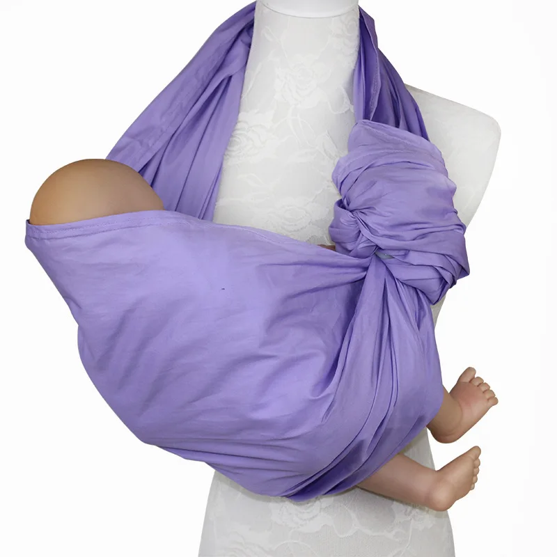 Cotton Sling purple Летний водонепроницаемый слинг обертывание мешок мягкий эргономичный ребенок Kangraoo Перевозчик шестерни младенческой новорожденных кольцо слинг Быстросохнущий держатель носитель - Цвет: Cotton Sling purple