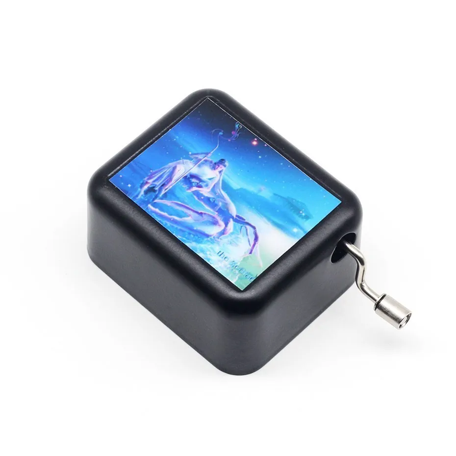 Hand-operated 18-note City Of Sky Music Theme Star 12 Constellation Wooden Box 2019 Special Birthday Gift Christmas | Дом и сад