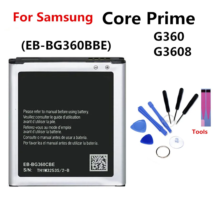 Сменный аккумулятор для Samsung Galaxy Core Prime G360 G361 G360V G3608 G360H 2000 мАч|Аккумуляторы