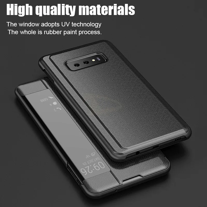 Роскошный кожаный флип чехол для Samsung Galaxy S7Edge S9 S8 S10 Plus ударопрочный A7 2018