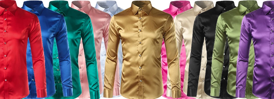 Новые мужские рубашки с длинным рукавом Chemise Homme, модный дизайн, Черная Мужская шелковая рубашка, облегающие рубашки под смокинг, брендовые рубашки Camisa Social