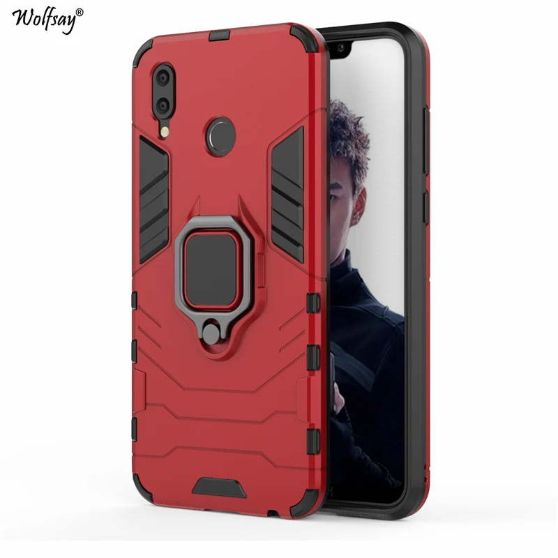 Чехол Wolfsay для Huawei Honor Play автомобильный держатель жесткие и мягкие силиконовые