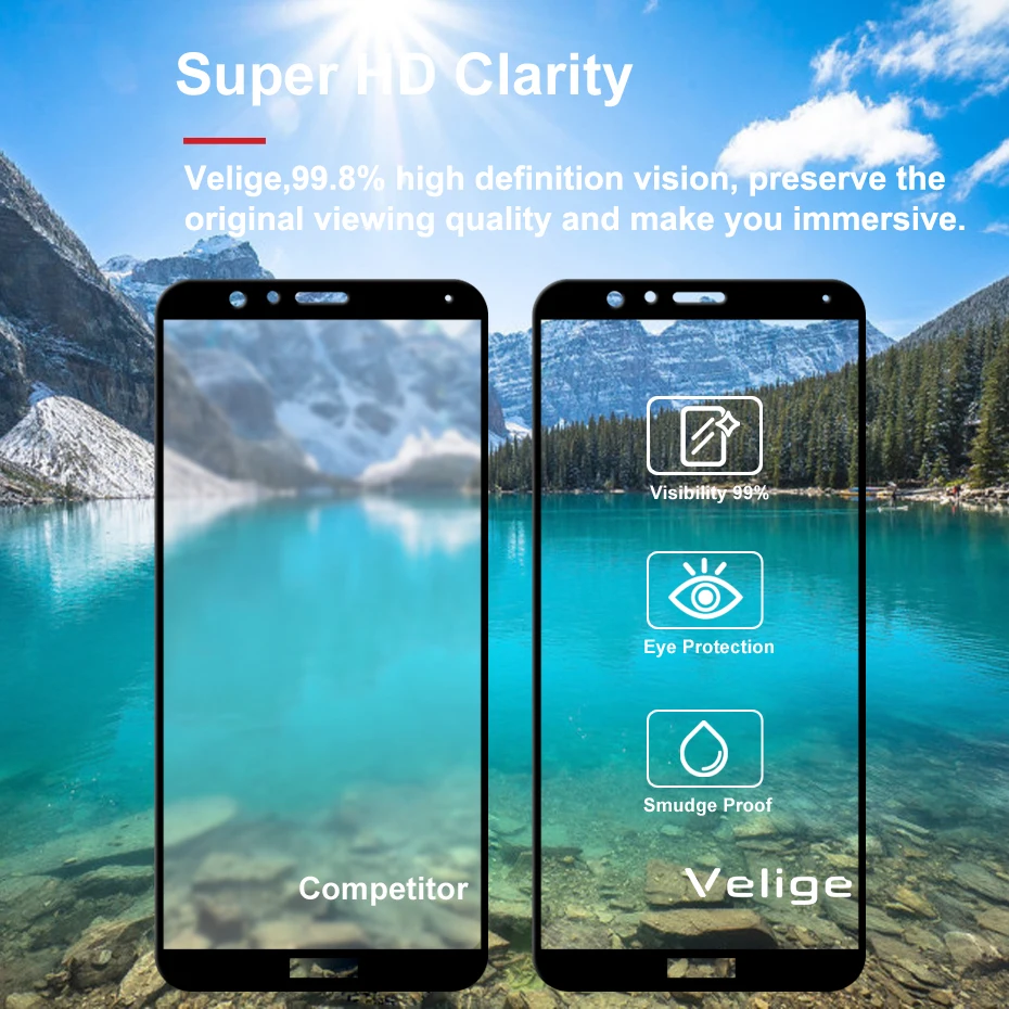 Закаленное стекло для Huawei Honor 7X Honor7X 7X9H 2 упаковки|Защитные стёкла и плёнки