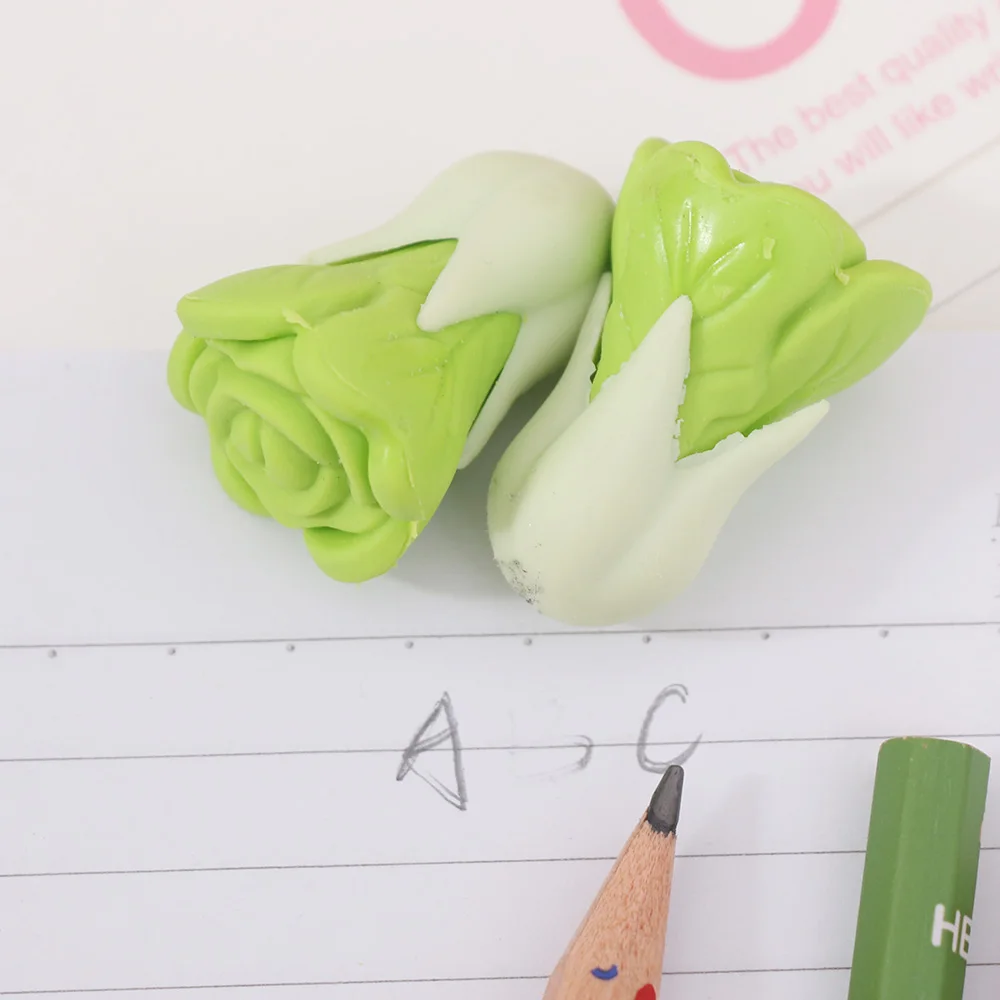 2 шт./компл. свежих овощей cabbag дизайн нетоксичный ластик Kawaii подарок для учеников приз обучающие игрушки для детей, офисные и школьные принадлежности
