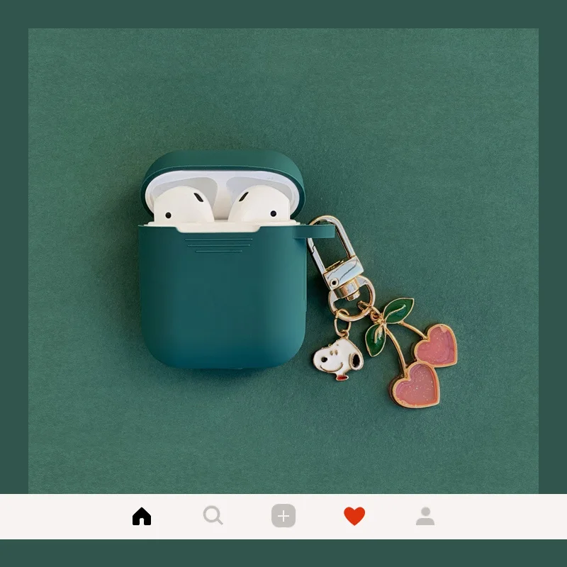 Милый чехол с подвеской в виде собаки вишни для Airpod мультяшный наушник Чехлы для Apple Airpods милые аксессуары защитный чехол с брелком