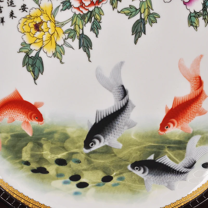 Керамическая тарелка для рыбы Цзиндэчжэнь бело-голубое фарфоровое декоративное