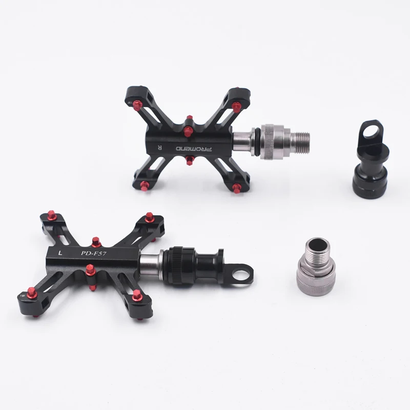 pedals and 2 holders TWTOPSE БЫСТРОРАЗЪЕМНАЯ велосипедная педаль для Brompton складной велосипед 3 герметичные подшипники EZY система ультра-легкие ЧПУ противоскользящие педали части - Цвет: pedals and 2 holders