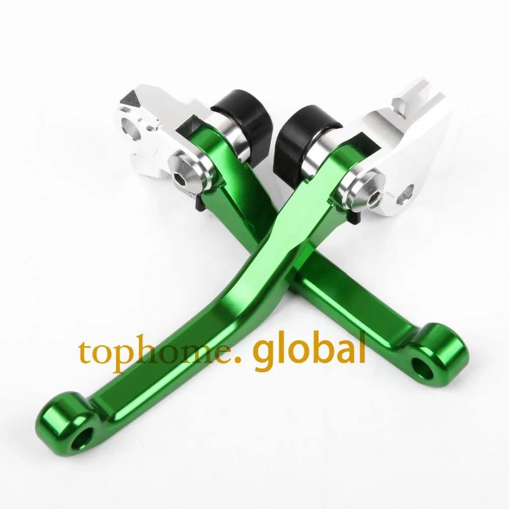 

Hot One Pair CNC Pivot Dirttbike Brake Clutch Levers Green Color For Kawasaki KX125 2006 2007 2008