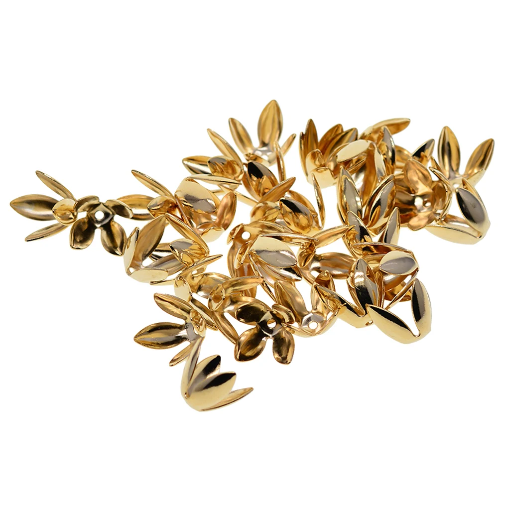 

50pcs Adjustable Tassel End Cap Cover Connector Beads Lily Flower Design Jewelry Findings Beading Ornaments