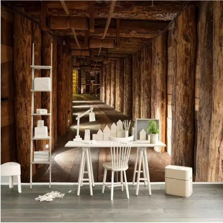 Настенная 3D Роспись на заказ объемная деревянная елка расширенное пространство