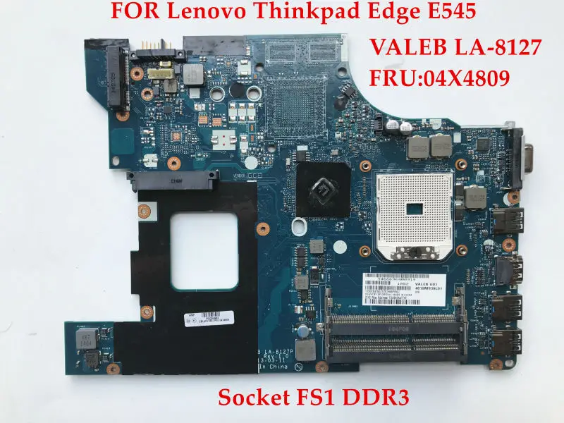 Материнская плата для ноутбука Lenovo Thinkpad Edge E545 VALEB LA 8127 FRU:04X4809 Socket FS1 DDR3 100% полностью