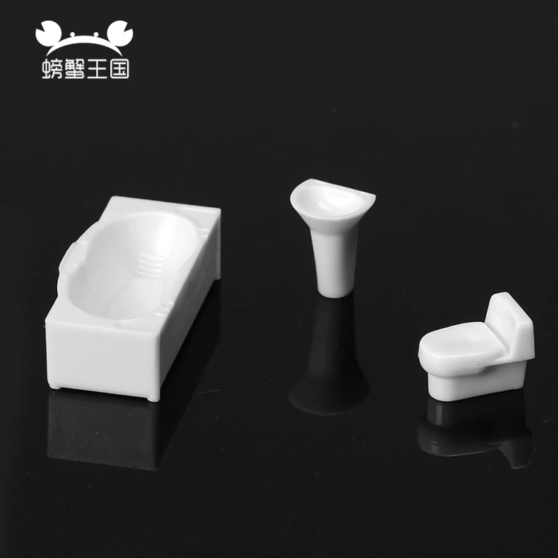 

20 sets 1:50 scale model furniture for washing room with bathtub,hand sink,closestool