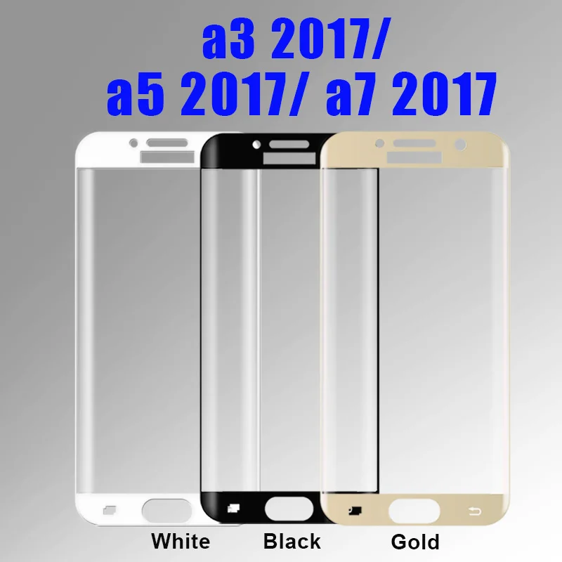 5D полное покрытие стекло для samsung a3 2017 a7 a5 защита экрана 9 H закаленное 2.5D защитная