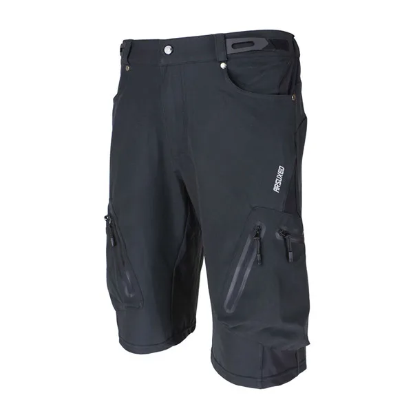 Черный Arsuxeo M-XXL, мужские велосипедные шорты, для спорта на открытом воздухе, для велосипеда, Ropa MTB, дышащие шорты для бега, велосипедные шорты, Bicicleta Ciclismo - Цвет: Черный