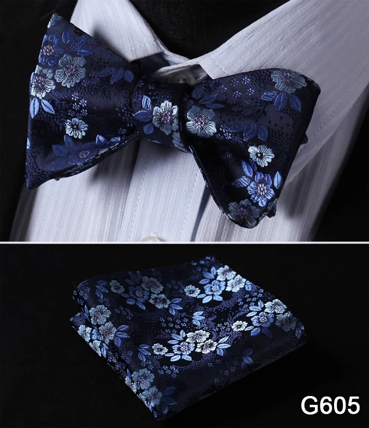 Цветочные Пейсли в полоску шелковые жаккардовые тканые мужские бабочки с