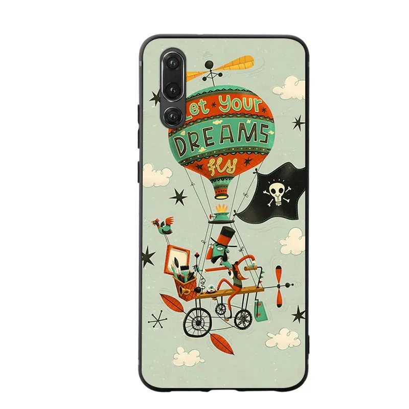 Одежда для сна с милыми и забавными панели телефона рисунком Крышка huawei P30 lite pro nova