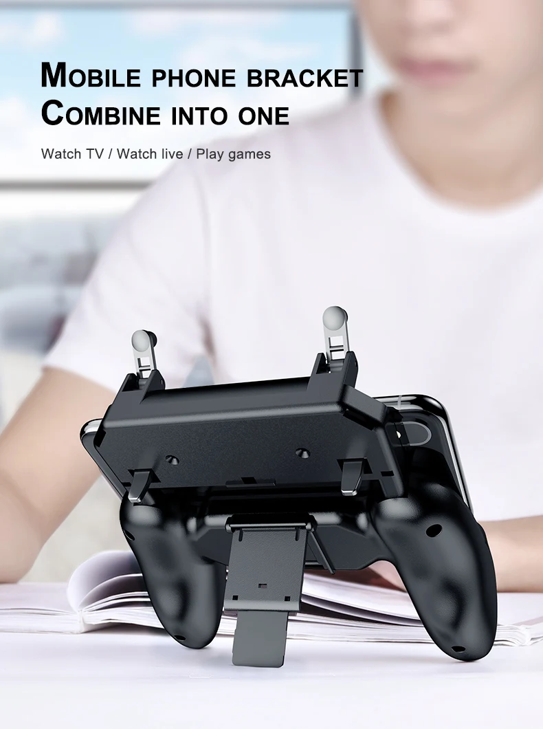 Игровой геймпад Pubg для IPhone, Android, игровой контроллер L1R1, шутер, триггер, кнопка огня, джойстик, держатель для телефона, универсальный