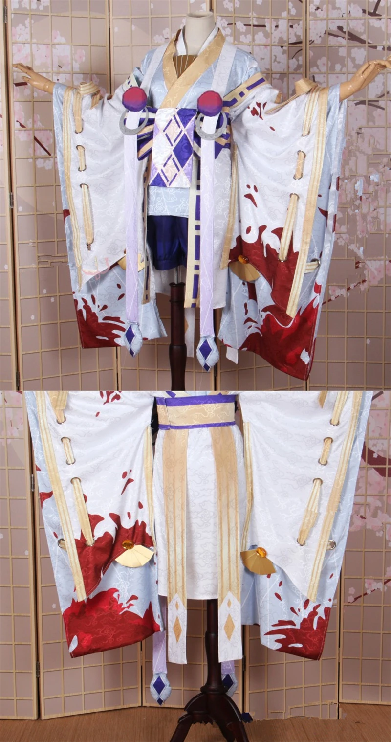 Onmyoji игра косплей SSR Yi Mulian Косплей Костюм женское платье Униформа Костюмы на Хэллоуин кимоно топ+ платье