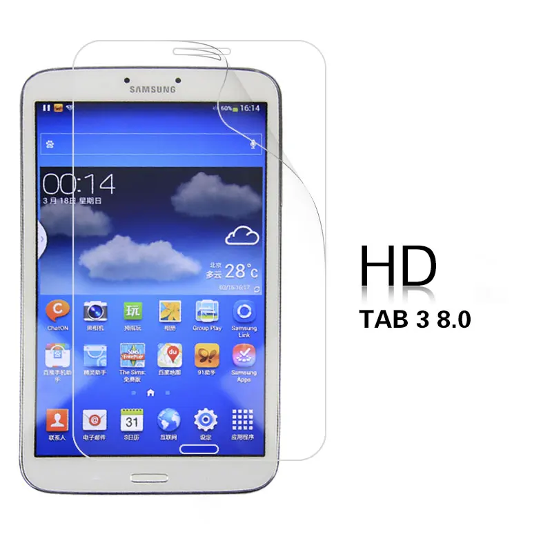 Прозрачная глянцевая пленка HD для Samsung GALAXY Tab 3 8 0 &quot10 1 10 1&quot T310 T311 T315 P5200 матовая