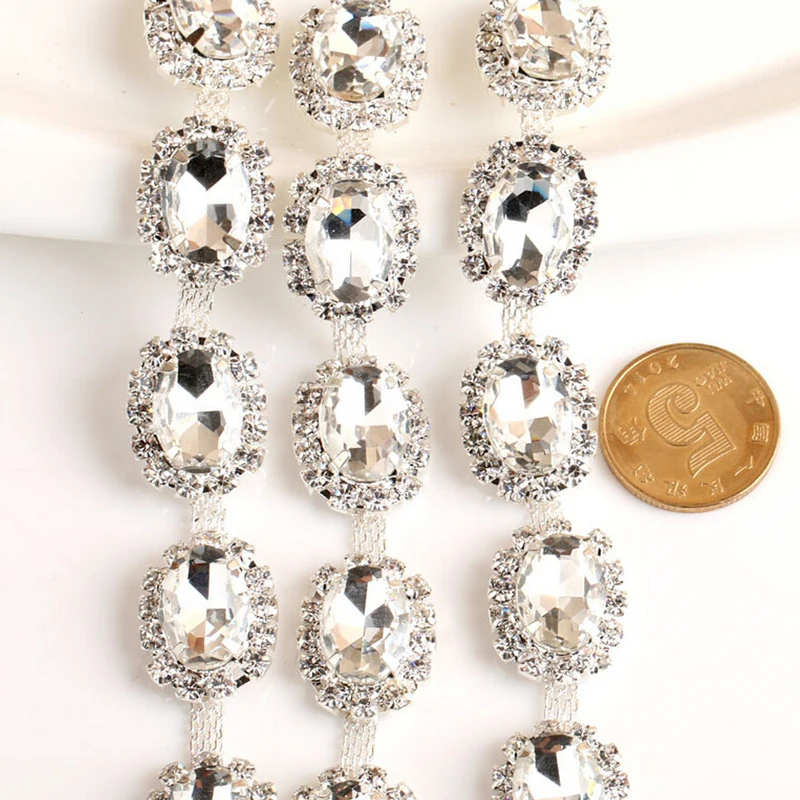 4 вида стилей 1 ярдов стеклянные цепи с отделкой горный хрусталь цепь коготь