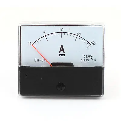 Аналоговый панельный Амперметр DH670 амперметр постоянного тока 0 20 А|gauge|gauge metergauge