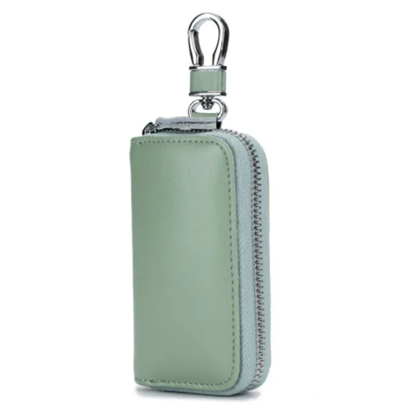 BISI GORO Luxury Key Holder Leather Key Organizer Men&Women Car Key Bag Fashion Housekeeper Key Holder Creative Gifts - Цвет: Green CL930