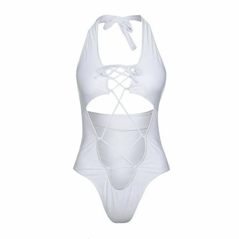

Swimsuit 2019 Women Swimming Suit Solid One Piece Bikini Push Up Swimsuit Womens Swimwear Bandage Bathing Suit Women Monokini
