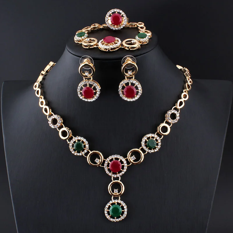 Ювелирный Комплект из колье и серёг с австрийским кристаллом|necklace earrings bracelet|earrings