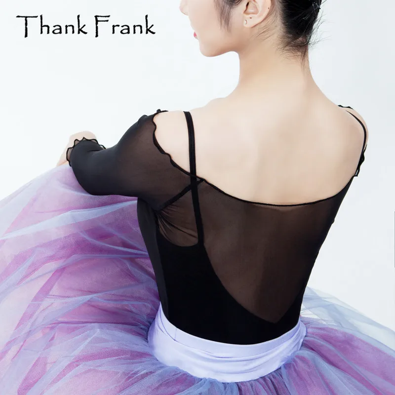 Женская эластичная сетчатая блузка с рукавом до локтя|ballet top|ballet womenballet blouse |